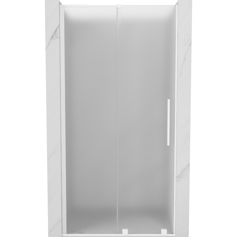 Mexen Velar L sliding shower door 120 cm, frost, white - 871-120-003-31-20