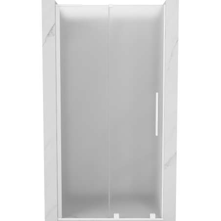 Mexen Velar L sliding shower door 120 cm, frost, white - 871-120-003-31-20