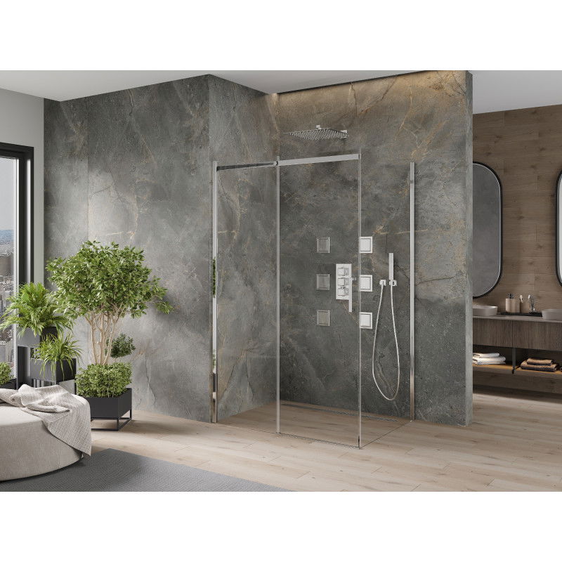 Mexen Omega sliding shower cabin 110 x 100 cm, transparent, chrome - 825-110-100-01-00