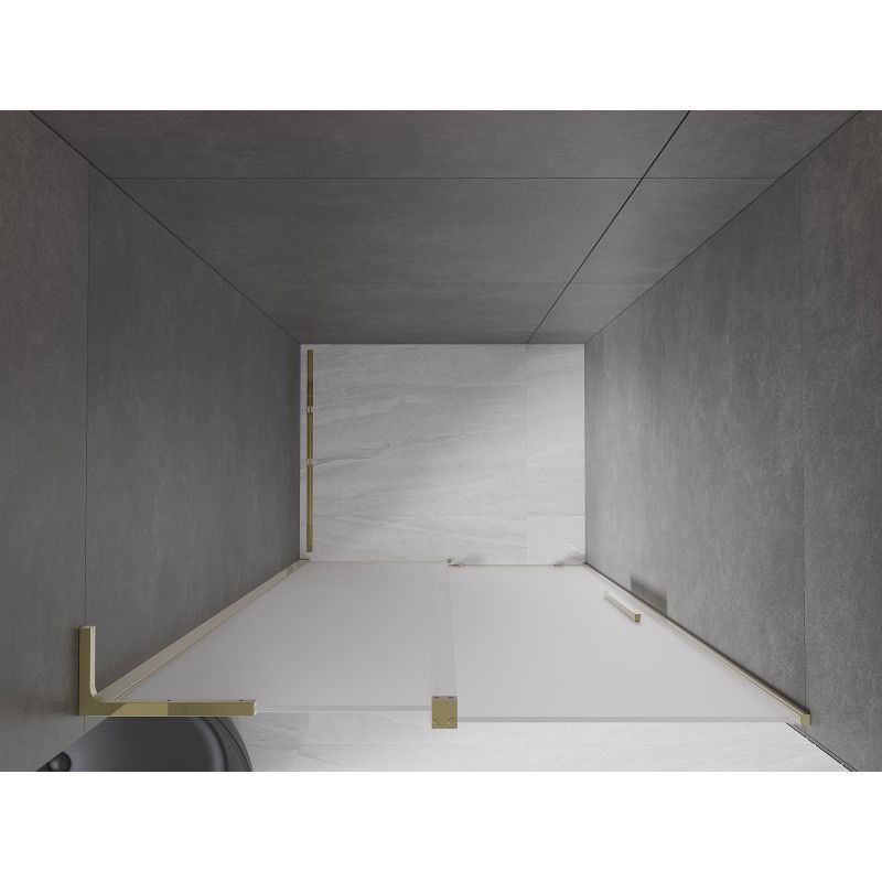 Mexen Velar L 110 cm Sliding Shower Door, Frosted, Gold - 871-110-003-31-50
