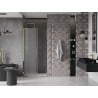 Mexen Velar L sliding shower door 120 cm, frosted, gold - 871-120-003-31-50