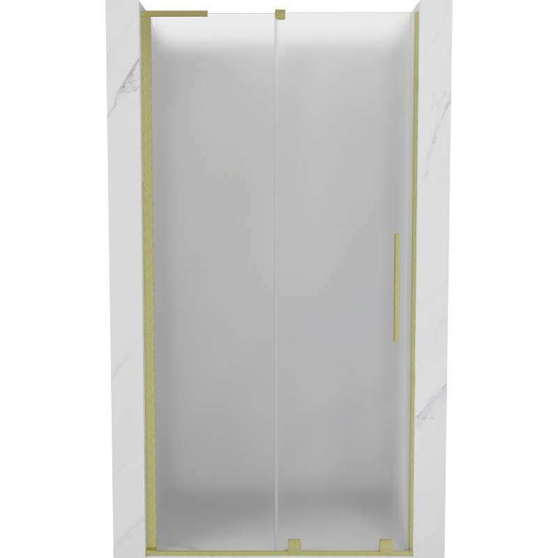 Mexen Velar L sliding shower door 90 cm, frost, brushed gold - 871-090-003-31-55