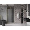Mexen Velar L sliding shower door 90 cm, frosted, brushed gold - 871-090-003-31-55