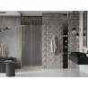 Mexen Velar L sliding shower door 90 cm, frost, brushed gold - 871-090-003-31-55
