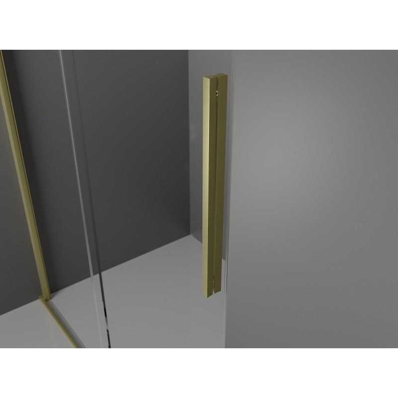 Mexen Velar L sliding shower door 90 cm, frost, brushed gold - 871-090-003-31-55