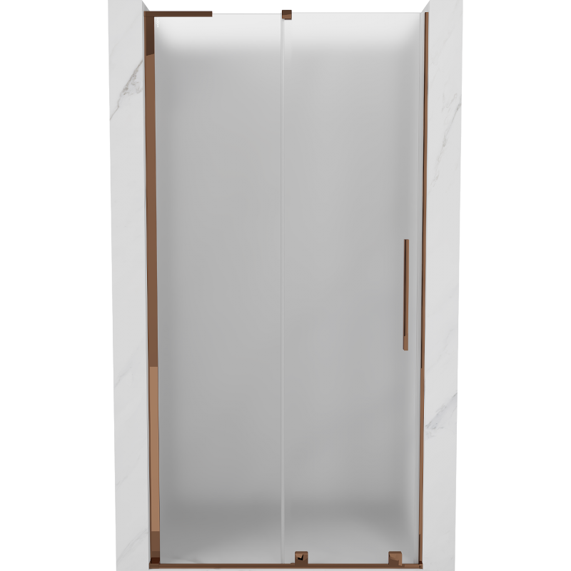 Mexen Velar L sliding shower door 120 cm, frost, rose gold - 871-120-003-31-60