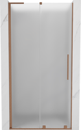 Mexen Velar L sliding shower door 120 cm, frost, brushed copper - 871-120-003-31-65