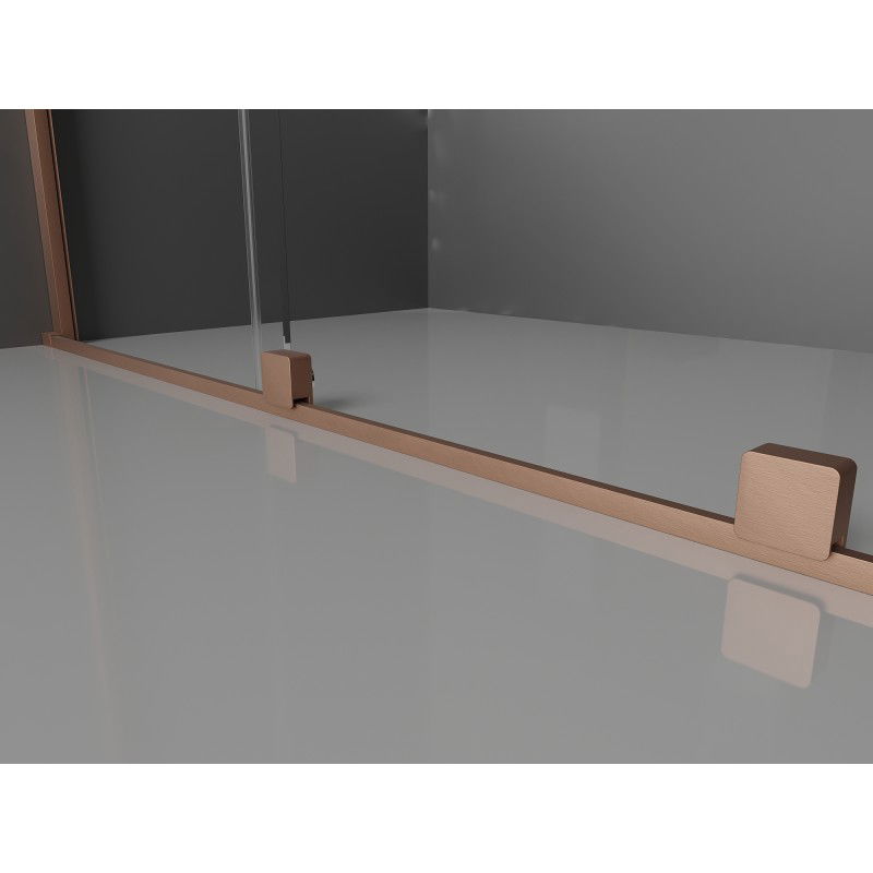 Mexen Velar L sliding shower door 110 cm, frosted, brushed copper - 871-110-003-31-65