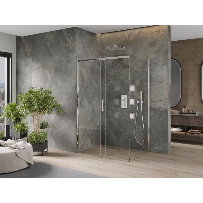 Mexen Omega sliding shower cabin 120 x 80 cm, transparent, chrome - 825-120-080-01-00