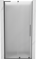 Mexen Velar L Sliding Shower Door 110 cm, Frosted, Gun Gray Brushed - 871-110-003-31-66