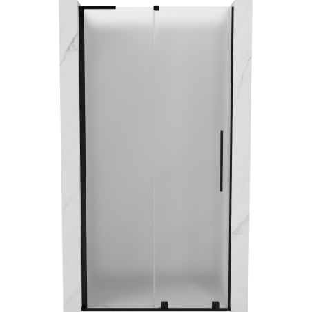 Mexen Velar L sliding shower door 110 cm, frost, black - 871-110-003-31-70
