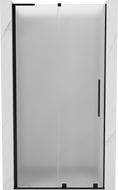 Mexen Velar L sliding shower door 120 cm, frost, black - 871-120-003-31-70