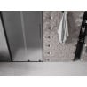 Mexen Velar L sliding shower door 110 cm, frost, black - 871-110-003-31-70