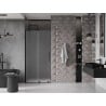 Mexen Velar L sliding shower door 110 cm, frost, black - 871-110-003-31-70
