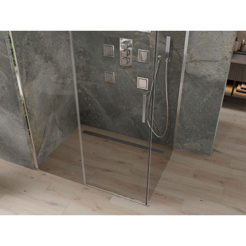 Mexen Omega sliding shower cabin 120 x 100 cm, transparent, chrome - 825-120-100-01-00