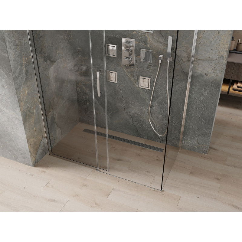 Mexen Omega Sliding Shower Enclosure 130 x 70 cm, Transparent, Chrome - 825-130-070-01-00