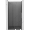 Mexen Velar L 90 cm Sliding Shower Door, Graphite, White - 871-090-003-41-20