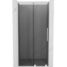 Mexen Velar L sliding shower door 100 cm, graphite, white - 871-100-003-41-20