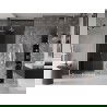 Mexen Velar L sliding shower door 90 cm, graphite, white - 871-090-003-41-20