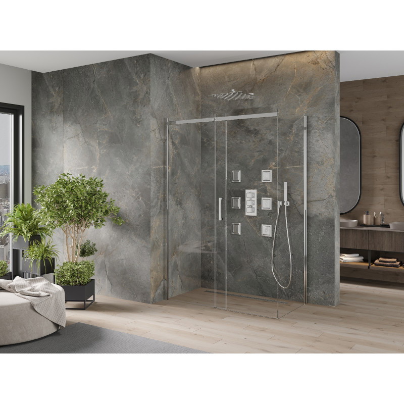 Mexen Omega sliding shower cabin 130 x 70 cm, transparent, chrome - 825-130-070-01-00
