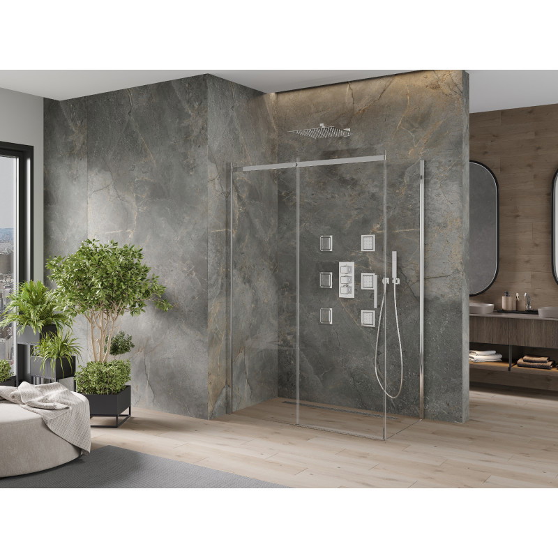 Mexen Omega sliding shower cabin 130 x 70 cm, transparent, chrome - 825-130-070-01-00