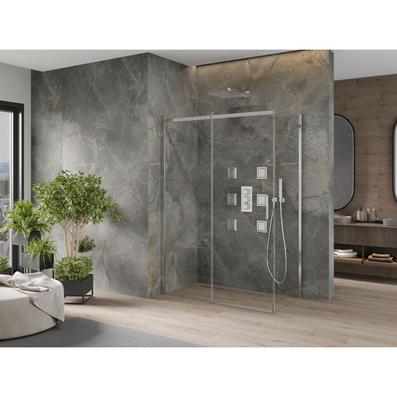 Mexen Omega Sliding Shower Enclosure 130 x 70 cm, Transparent, Chrome - 825-130-070-01-00