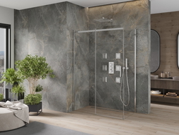 Mexen Omega sliding shower cabin 130 x 70 cm, transparent, chrome - 825-130-070-01-00