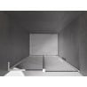Mexen Velar L sliding shower door 100 cm, graphite, white - 871-100-003-41-20