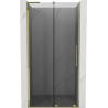 Mexen Velar L 90 cm sliding shower door, graphite, gold - 871-090-003-41-50