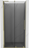 Mexen Velar L sliding shower door 120 cm, graphite, gold - 871-120-003-41-50