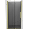 Mexen Velar L sliding shower door 90 cm, graphite, brushed gold - 871-090-003-41-55