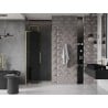 Mexen Velar L sliding shower door 90 cm, graphite, brushed gold - 871-090-003-41-55