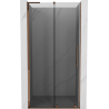 Mexen Velar L sliding shower door 90 cm, graphite, rose gold - 871-090-003-41-60
