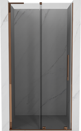 Mexen Velar L sliding shower door 120 cm, graphite, rose gold - 871-120-003-41-60