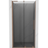 Mexen Velar L Sliding Shower Door 90 cm, Graphite, Brushed Copper - 871-090-003-41-65