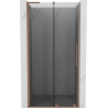 Mexen Velar L Sliding Shower Door 120 cm, Graphite, Brushed Copper - 871-120-003-41-65