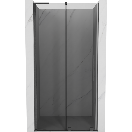 Mexen Velar L sliding shower door 90 cm, graphite, brushed gun gray - 871-090-003-41-66