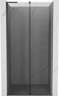 Mexen Velar L 120 cm Sliding Shower Doors, Graphite, Brushed Gun Gray - 871-120-003-41-66