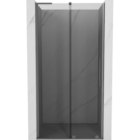 Mexen Velar L 90 cm Sliding Shower Door, Graphite, Gun Metal - 871-090-003-41-95