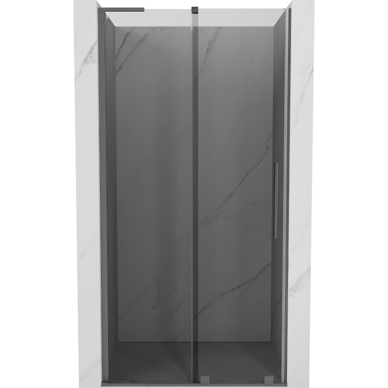 Mexen Velar L sliding shower door 100 cm, graphite, gun metal - 871-100-003-41-95