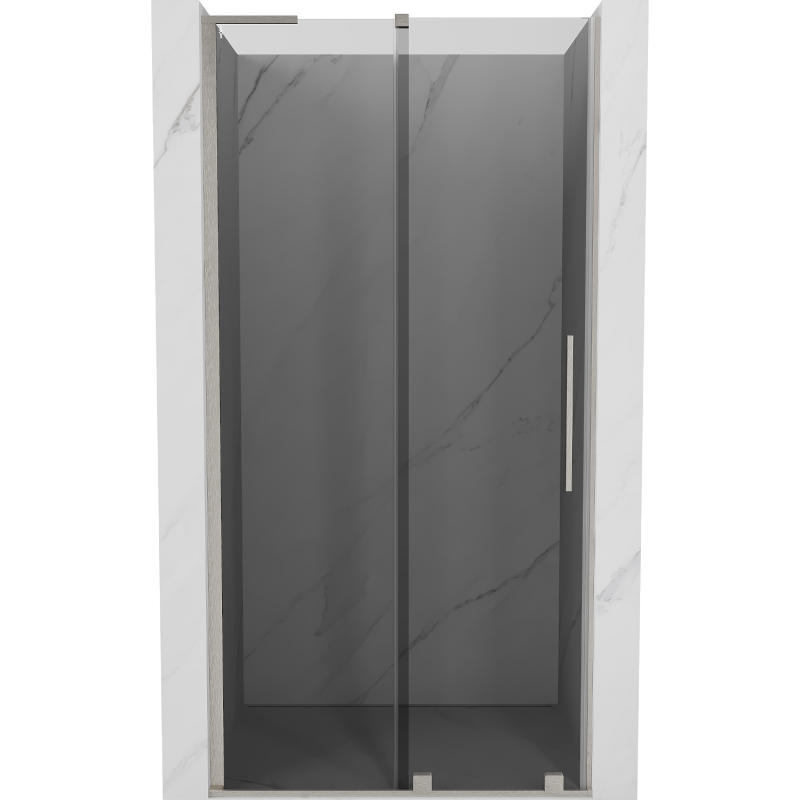 Mexen Velar L sliding shower door 100 cm, graphite, brushed nickel - 871-100-003-41-97