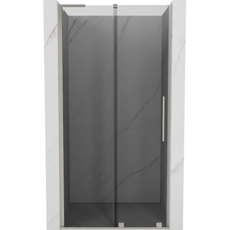 Mexen Velar L sliding shower door 100 cm, graphite, brushed nickel - 871-100-003-41-97