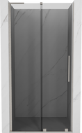 Mexen Velar L Sliding Shower Door 120 cm, Graphite, Brushed Nickel - 871-120-003-41-97