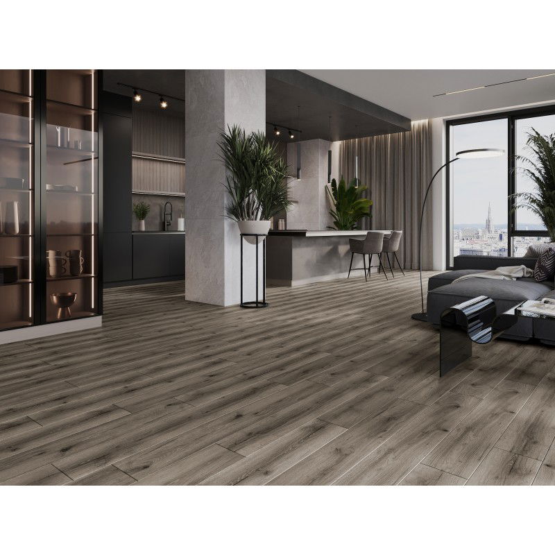 Mexen Sierra Vista sample vinyl panels 1240 x 182 mm SPC 6.5 mm, IXPE underlay 1.5 mm, 4 V-groove, Oak - F1004-S