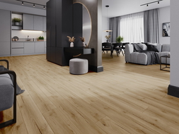 Mexen Buffalo sample of SPC vinyl panels 6.5 mm, IXPE underlay 1.5 mm, 4 V-Groove, Oak - F1007-S