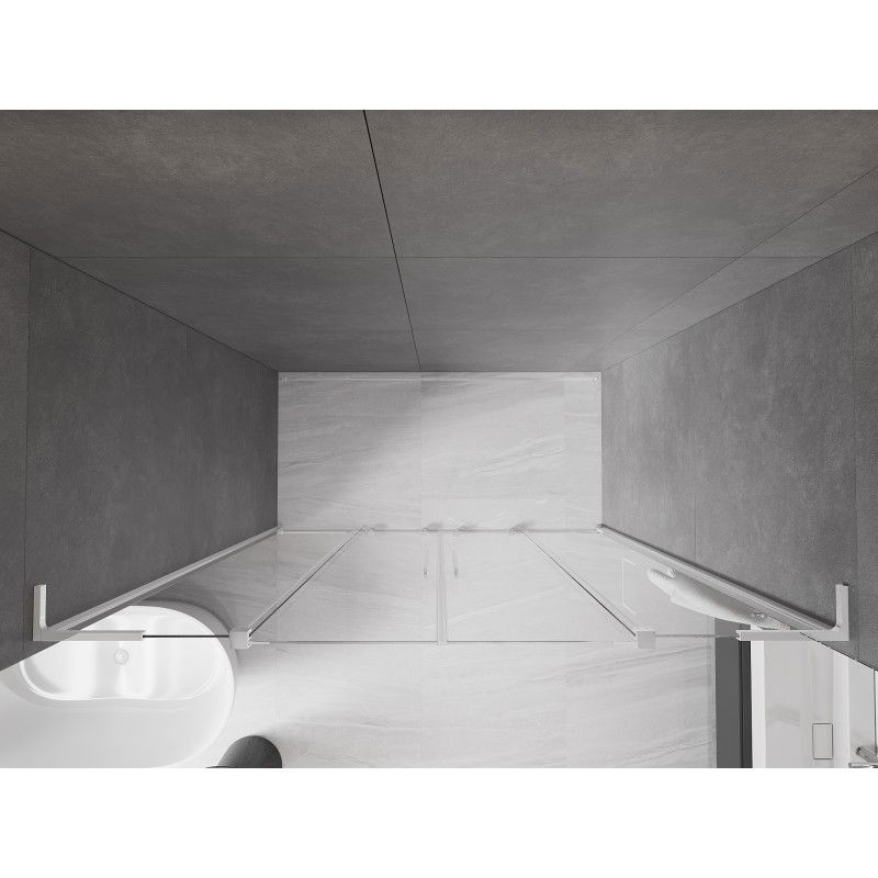 Mexen Velar L Duo sliding shower door 170 cm, transparent, chrome - 871-170-003-02-01