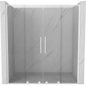 Mexen Velar L Duo sliding shower door 200 cm, transparent, white - 871-200-003-02-20