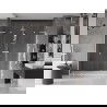 Mexen Velar L Duo sliding shower door 200 cm, transparent, white - 871-200-003-02-20