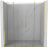 Mexen Velar L Duo sliding shower door 180 cm, transparent, gold - 871-180-003-02-50