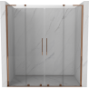 Mexen Velar L Duo sliding shower door 180 cm, transparent, rose gold - 871-180-003-02-60